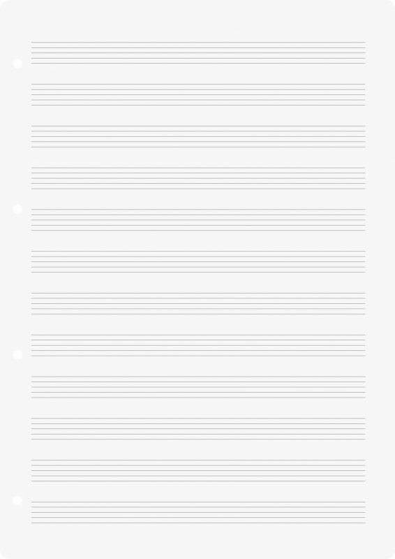 Notenblätter (Ringbucheinlagen) - Schulhefte-Aktion