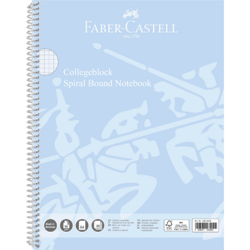 collegeblock-faber-castell-skyblue-kariert