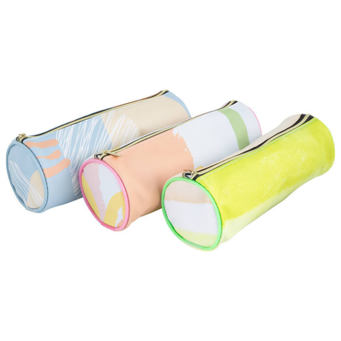 Herlitz Astuccio Faulenzerrolle Splash, Rosa, In Nylon E PU, Dimensioni 210 X 95 X 65 Mm