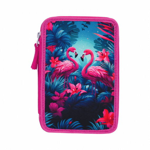 3-Zip Federschachtel - Flamingo
