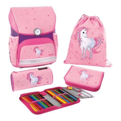 Schultaschen-Set - Rosa Einhorn