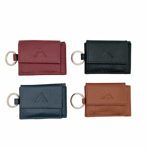 Minibörse mit Schlüsselring (Leder)