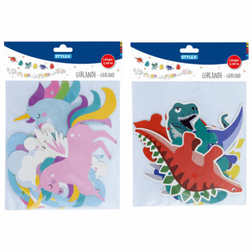 Girlande - (Dino oder Einhorn)