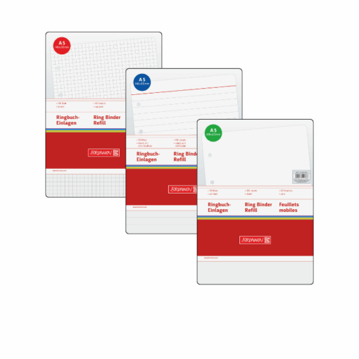 Ringbucheinlagen A5 (100 Blatt) - div. Lineaturen