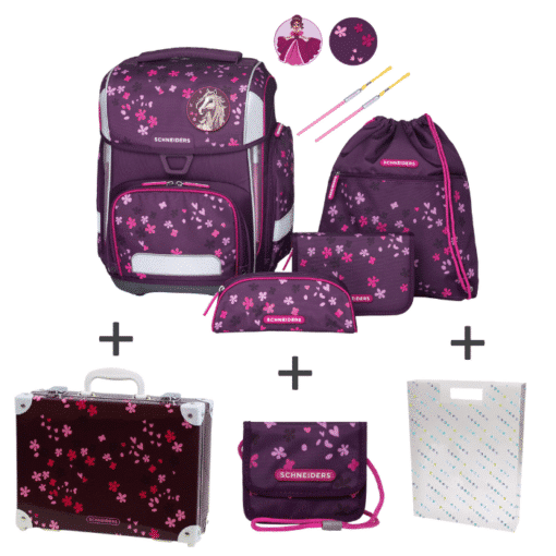 MEGA SET ERGOLITE - Schultasche, Werkkoffer & Co - "Berry Blossom"