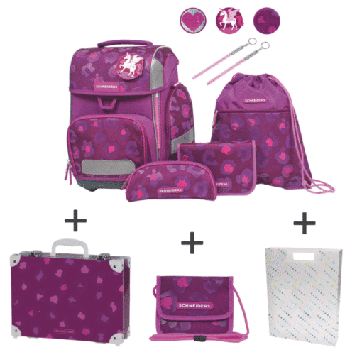 MEGA SET ERGOLITE - Schultasche, Werkkoffer & Co - "Berry Paw"