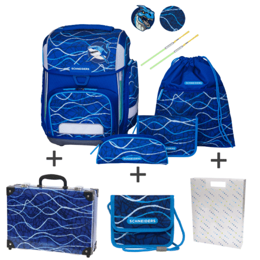MEGA SET ERGOLITE - Schultasche, Werkkoffer & Co - "Blue Vibes"