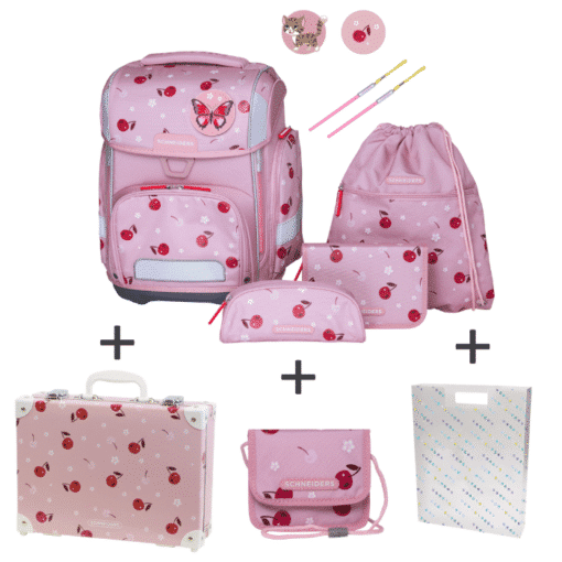 MEGA SET ERGOLITE - Schultasche, Werkkoffer & Co - "Cherry Pop"
