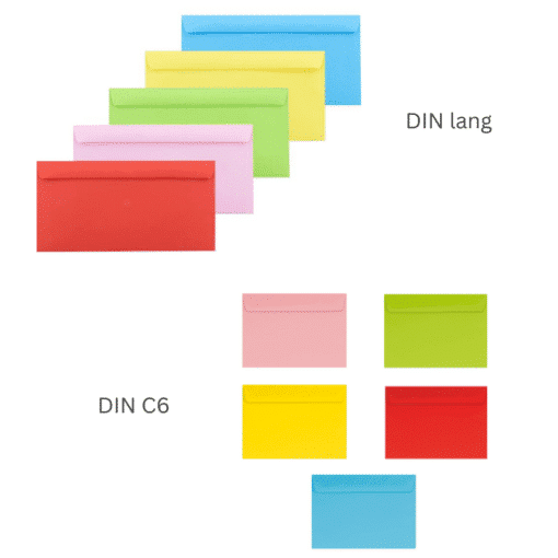 Alternative view of Briefumschläge (bunt) - DIN C6 & DIN Lang