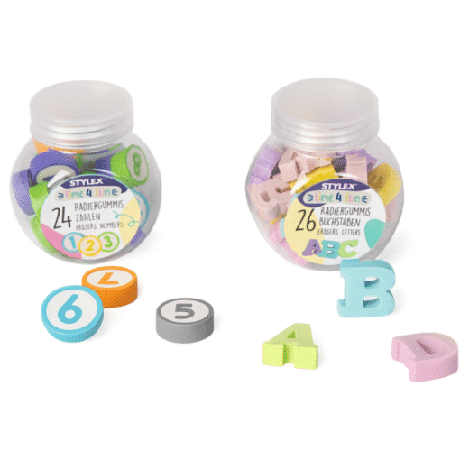Radiergummi - Zahlen + Buchstaben