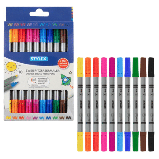 Zwei-Spitz Fasermaler - Standardfarben