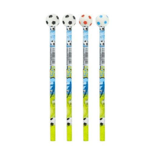 Bleistift mit Fußball-Radiergummi