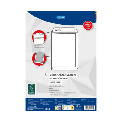 Papprückwandtaschen DIN B4