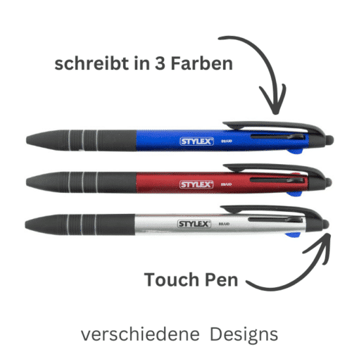 Alternative view of 3-Farb-Kugelschreiber (inkl. Touch-Pen)